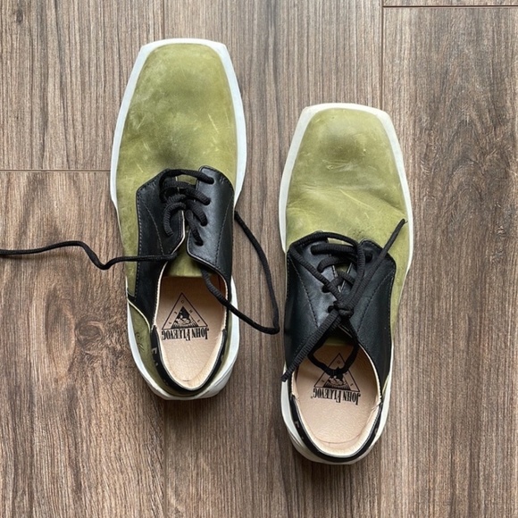 John Fluevog Future Angels Green Baldwin Derby Shoes | M7 - Picture 11 of 12